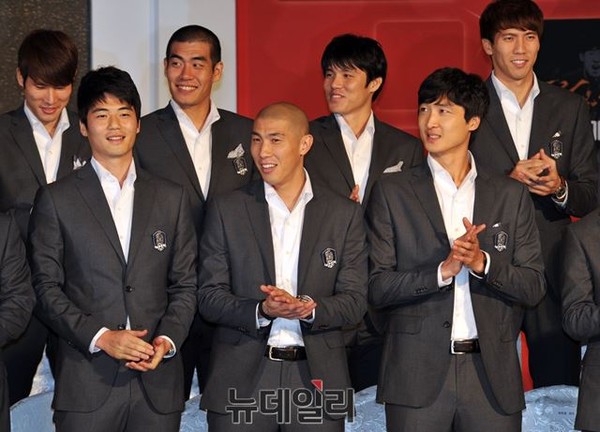 ▲ 귀국 환영회에 참석한 아시안컵 대표팀 선수들.ⓒ뉴데일리 이종현 사진기자