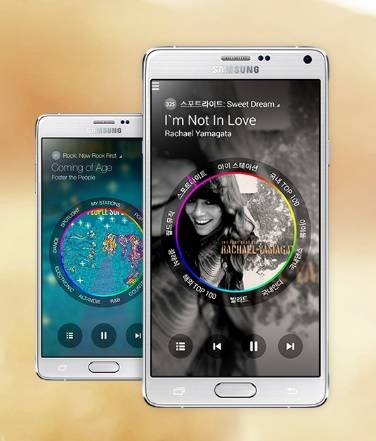 ▲ 삼성전자 음원 스트리밍 서비스 '밀크뮤직' ⓒ삼성전자 홈페이지