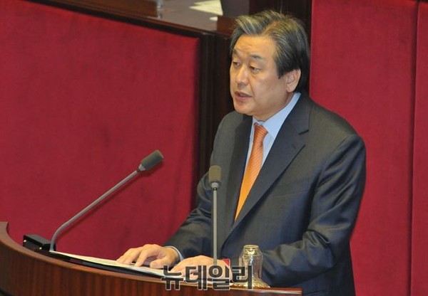 ▲ 김무성 새누리당 대표가 3일 오전 서울 여의도 국회에서 열린 본회의에서 교섭단체 대표연설을 하고 있다.ⓒ뉴데일리 이종현 기자