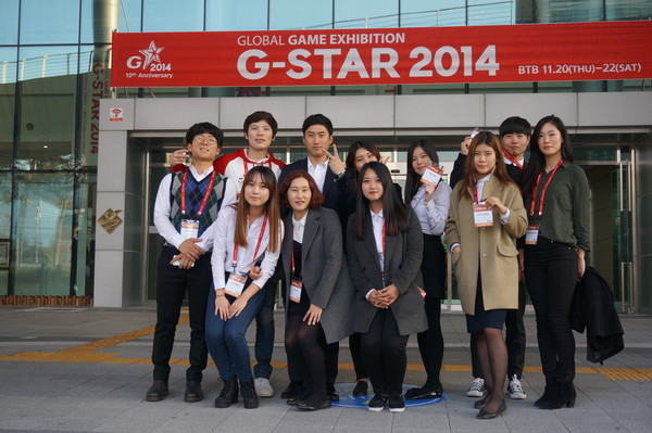 ▲ 2014 부산 국제게임박람회 지스타 참가모습ⓒ.계명대 제공