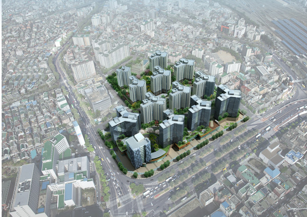 ▲ 신암4동뉴타운 주택재건축정비사업 조감도.ⓒ화성산업 제공