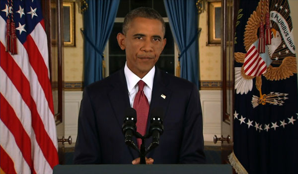 ▲ 2014년 여름, ISIS 대응전략을 발표하는 오바마 美대통령. ⓒ당시 폭스뉴스 보도화면 캡쳐