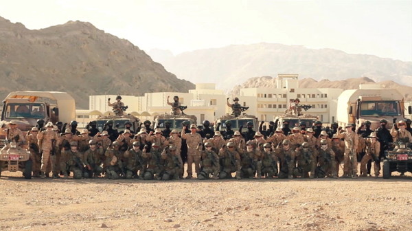 ▲ 아크부대원들이 설날을 맞이하여 새해 인사를 하고 있다.ⓒ합참