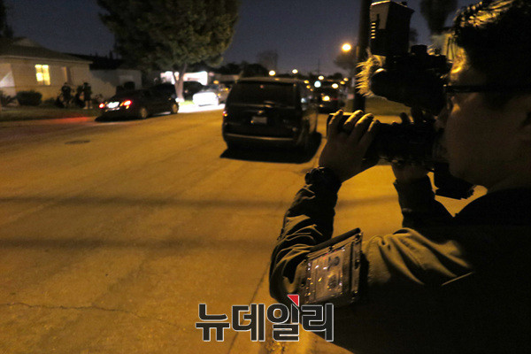 ▲ 스트링거(STRINGER,NightCrawler) 영상취재 현장 ⓒ뉴데일리 태상호 전문기자