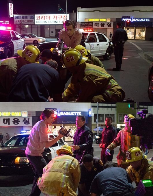 ▲ 영화 나이트크롤러에 나오는 LA한인타운  ⓒ뉴데일리 사진DB