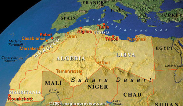 ▲ '마그렙(Maghreb)' 지역은 사하라 사막 북부 지역을 말한다. ⓒ英마그렙연구협회 홈페이지-마그렙리뷰 뉴스 캡쳐