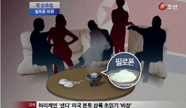 ▲ 北고위층 자녀들의 사조직 '봉화조'의 행실은 형편없는 것으로 알려져 있다. 이들은 파티에서 필로폰을 복용한다는 소문도 있었다. ⓒ당시 TV조선 보도화면 캡쳐