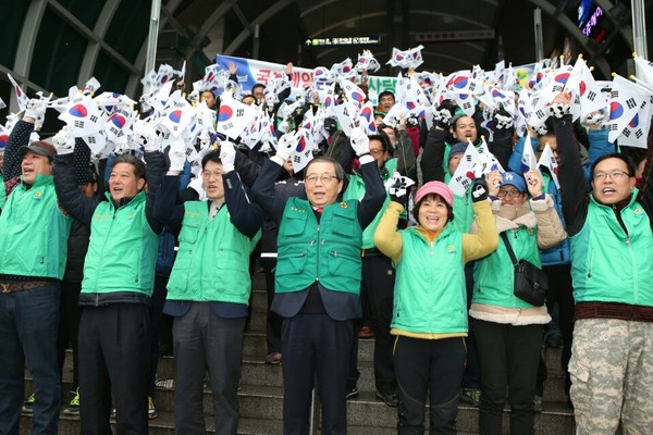 ▲ 구미역 만세삼창ⓒ구미시 제공