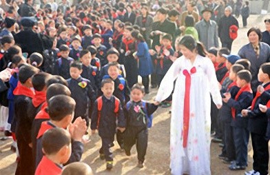 ▲ 북한 어린이 개학식.(자료사진)