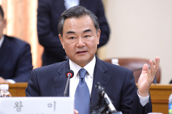 ▲ 2014년 5월 방한 당시 외교부를 찾은 왕이 中공산당 외교부장. ⓒ외교부 해외문화홍보원