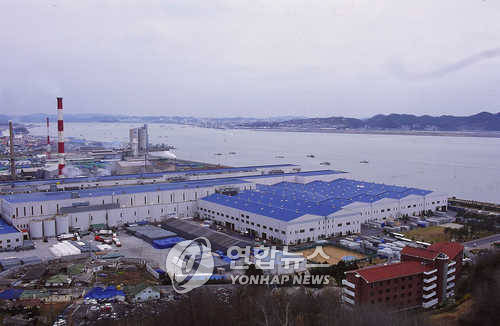 ▲ 충남 한솔제지 공장 전경ⓒ연합뉴스