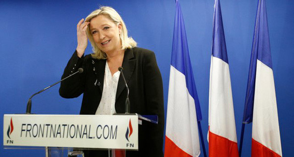 ▲ 22일(현지시간) 치러진 프랑스 지방선거에서 제2정당이 된 '국민전선(FN)'의 마리 르펜 당수. 아버지의 뒤를 이어 국민전선을 이끌고 있다. ⓒ아일랜드 TV RTE 화면 캡쳐
