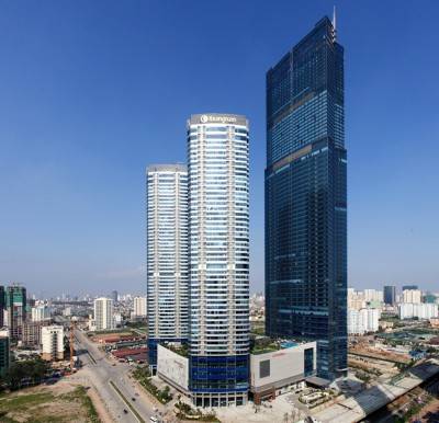 ▲ 경남기업이 건설한 베트남 하노이 랜드마크72 빌딩.ⓒ경남기업