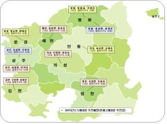 ▲ 경북형 마을영농을 실시하고 있는 경북도내 8개 마을ⓒ경북도 제공