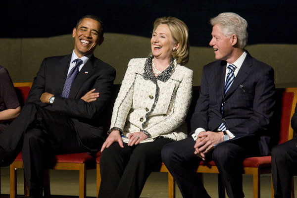 ▲ 전현직 美대통령과 차기 美대통령? 오바마 美대통령 또한 힐러리 클린턴 前국방장관을 지지하고 있다. ⓒ정치 블로거 '더 임모럴 마이너리티' 화면 캡쳐