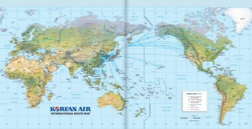 ▲ 대한항공 전 세계 취항 노선도 ⓒ대한항공