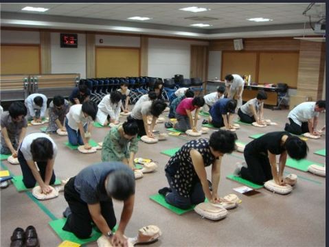 ▲ 일반인 심폐소생술 교육장면=ⓒ뉴데일리