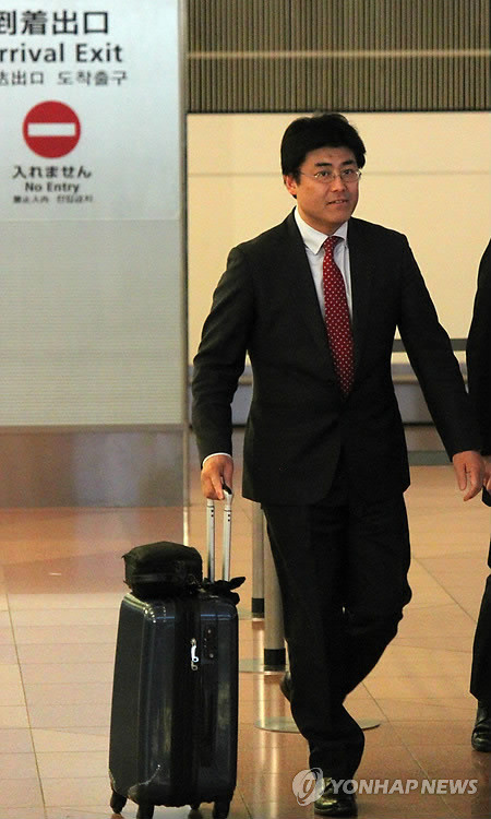 ▲ 일본에 도착한 가토 타츠야.