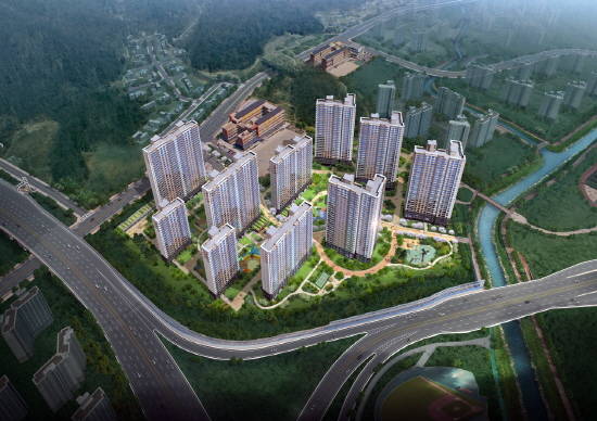 ▲ 반도건설이 분양하는 '의정부 민락2 반도유보라 아이비파크' 단지 조감도.ⓒ반도건설