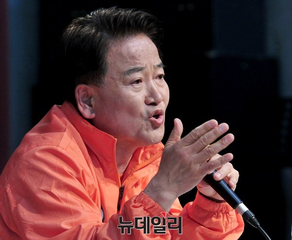 ▲ 국민모임 정동영 후보. ⓒ뉴데일리 이종현 기자