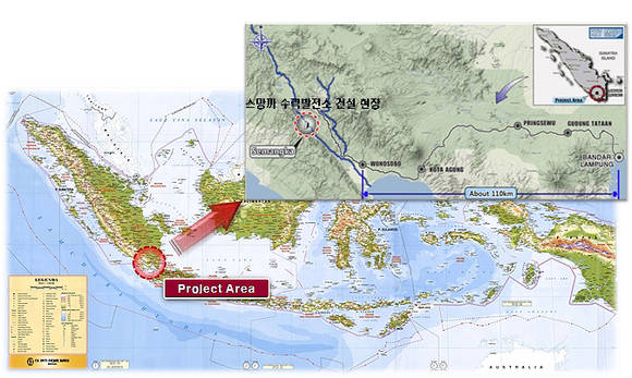 ▲ 스망까 수력발전소 건설 현장 위치도.ⓒ포스코엔지니어링