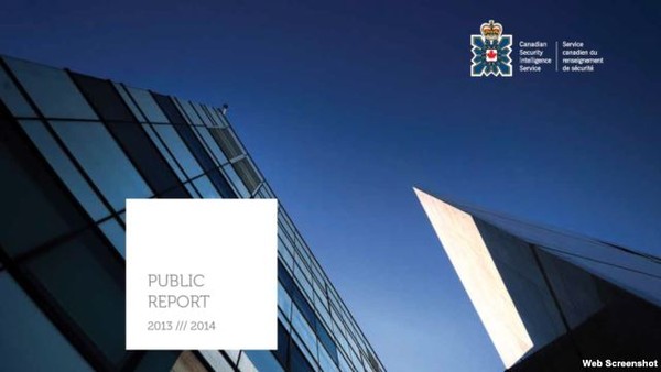 ▲ 캐나다 안보정보국이 6일 발표한 연례보고서 표지, 북한 핵 활동을 캐나다 안보의 중대한 위협으로 평가했다.