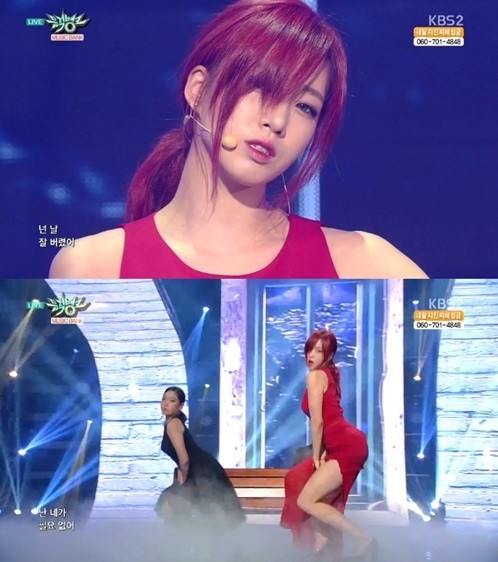 ▲ 엘시(티아라 은정) ⓒ뮤직뱅크 방송 화면