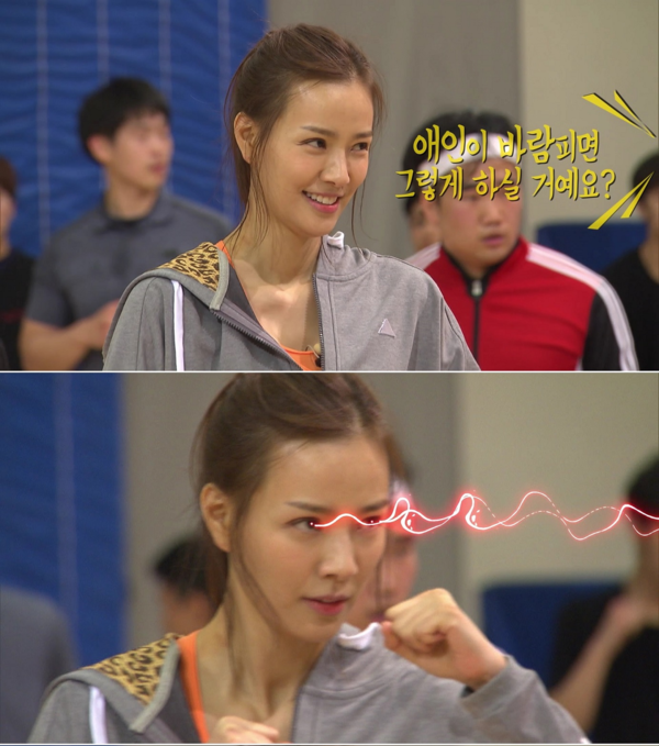 ▲ '레이디액션'에서 강렬한 액션 눈빛 선보인 손태영ⓒKBS 제공