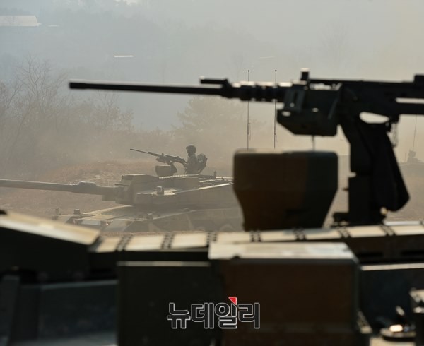 ▲ 우리군 기갑부대 훈련 모습(자료사진).ⓒ뉴데일리 정상윤 사진기자