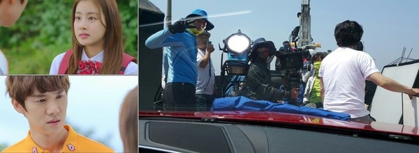 ▲ 강소라의 인스타그램에 실린 멘도롱 또똣 촬영현장(사진 오른쪽) ⓒ 방송캡처