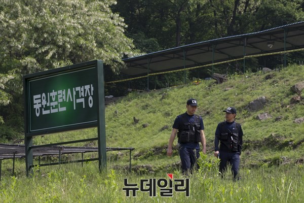 ▲ 서울 내곡동 예비군 총기난사 사건이 일어난 동원훈련 사격장.ⓒ뉴데일리 이종현 사진기자