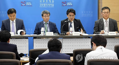 ▲ 규제개혁장관회의 발표 내용 사전 브리핑 모습.ⓒ연합뉴스