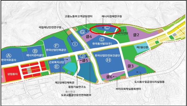 ▲ 울산우정혁신도시는 부지 298만 4000㎡, 정주계획인구 2만 239명을 목표로 조성되고 있으며 현재 공정 98%이다. =ⓒ뉴데일리