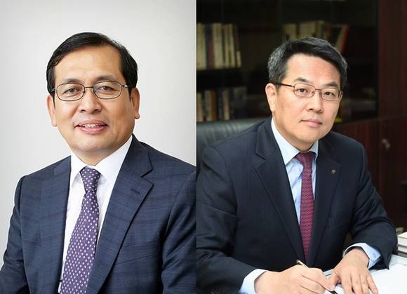 ▲ 김세종 중기연구원장(左)과 김극수 무협 국제무역연구원장.