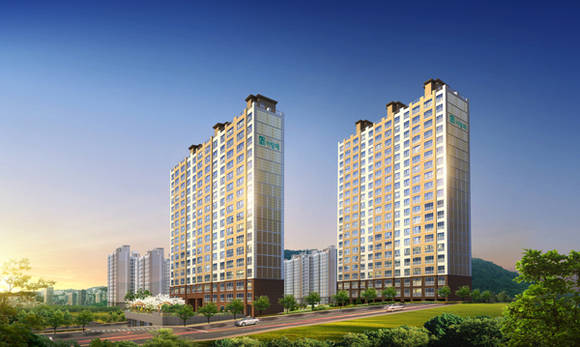 ▲ 도시형생활주택 KD아람채 투시도.ⓒKD건설