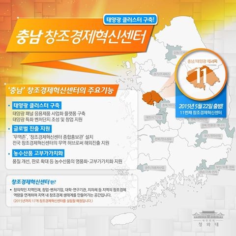 ▲ 충남 창조경제혁신센터의 주요 기능. ⓒ청와대 제공