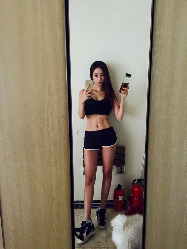 ▲ 헬스장에서 채보미ⓒ채보미 페이스북