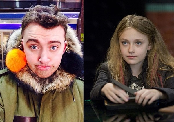 ▲ 샘 스미스와 다코타 패닝 ⓒ온라인 커뮤니티