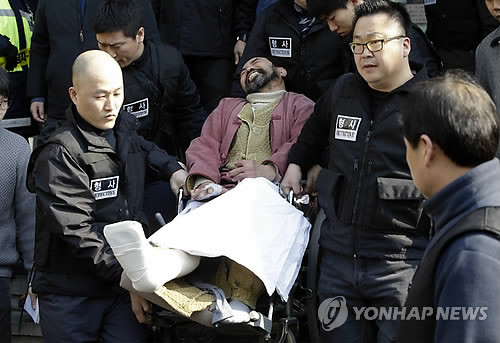 ▲ 피고인 김기종의 범행 직후 모습. ⓒ사진 연합뉴스