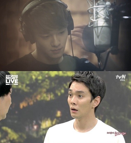 ▲ 엑소 첸과 이규한 ⓒCJ E&M, SNL코리아 방송 화면
