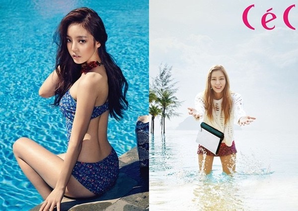 ▲ 구하라,유이ⓒ코스모폴리탄,쎄시