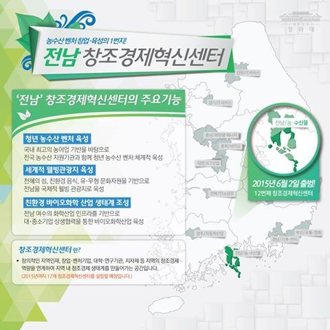 ▲ 전남 창조경제혁신센터의 주요 기능. ⓒ청와대 제공