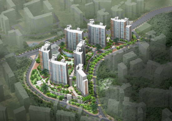 ▲ GS건설이 분양하는 '왕십리자이' 단지 조감도.ⓒGS건설