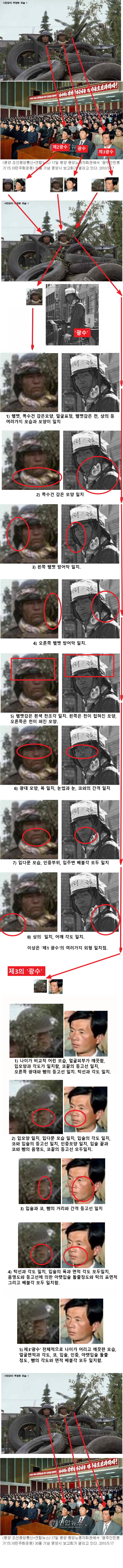 ▲ ▲지만원 박사는 "5.18 당시 광주에 있었던 북한특수군 3명을 지난 2010년 5월 17일 평양 중앙노동자회관에서 열린 [광주인민종기 30돌 기념행사]에서 찍은 사진에서 찾았다"고 주장했다. ⓒ뉴데일리 정상윤 기자
