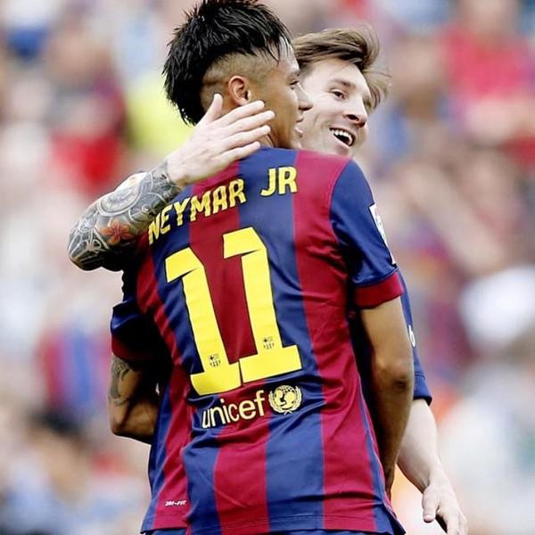 ▲ 네이마르, 메시 ⓒ네이마스 트위터