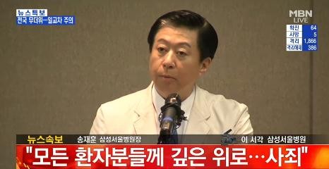 ▲ 송재훈 삼성서울병원장 ⓒMBN