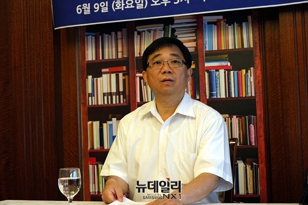 ▲ 안재철 월드피스자유연합 이사장. ⓒ 뉴데일리 윤진우 기자