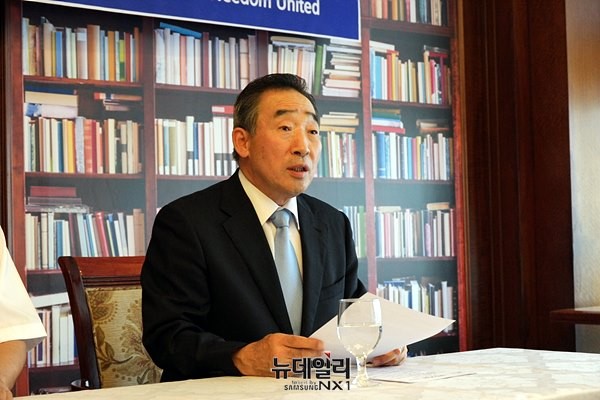 ▲ 민경백 월드피스자유연합 상임고문. ⓒ 뉴데일리 윤진우 기자