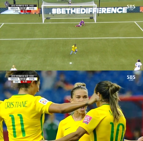 ▲ ⓒ SBS '2015 여자 월드컵' 중계 방송 화면