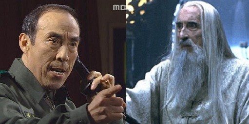 ▲ 김기현과 크리스토퍼 리 ⓒ온라인 커뮤니티